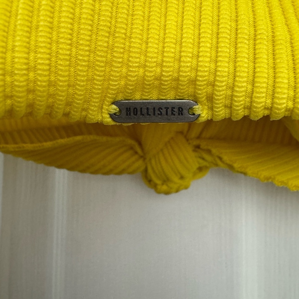 Hollister Bright Yellow Ribbed Bikini Top - Picture 3 of 4